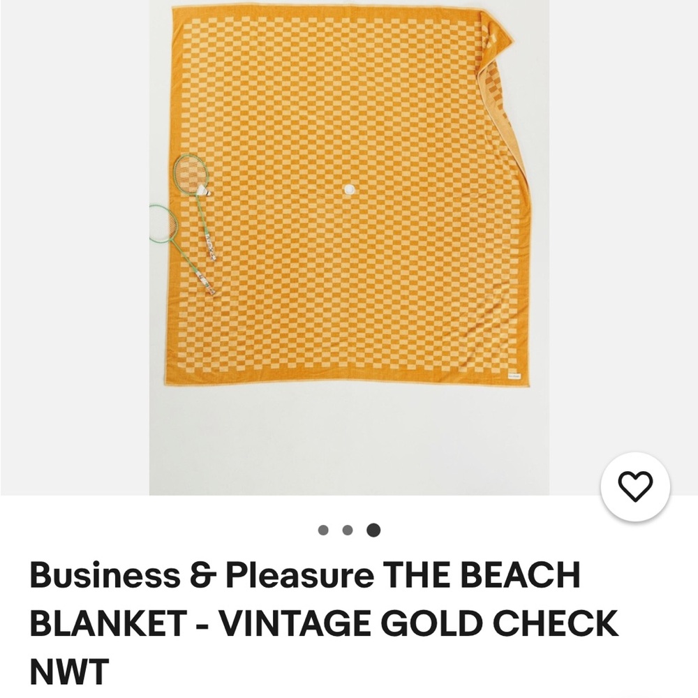 Business & Pleasure Gold Check Beach Blanket